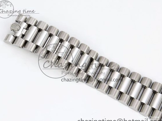 0516 FreshLook DayDate 40 SS JDF 904L Steel Gray Stick Dial on President Bracelet VR3255 V3 (Gain Weight) 1446